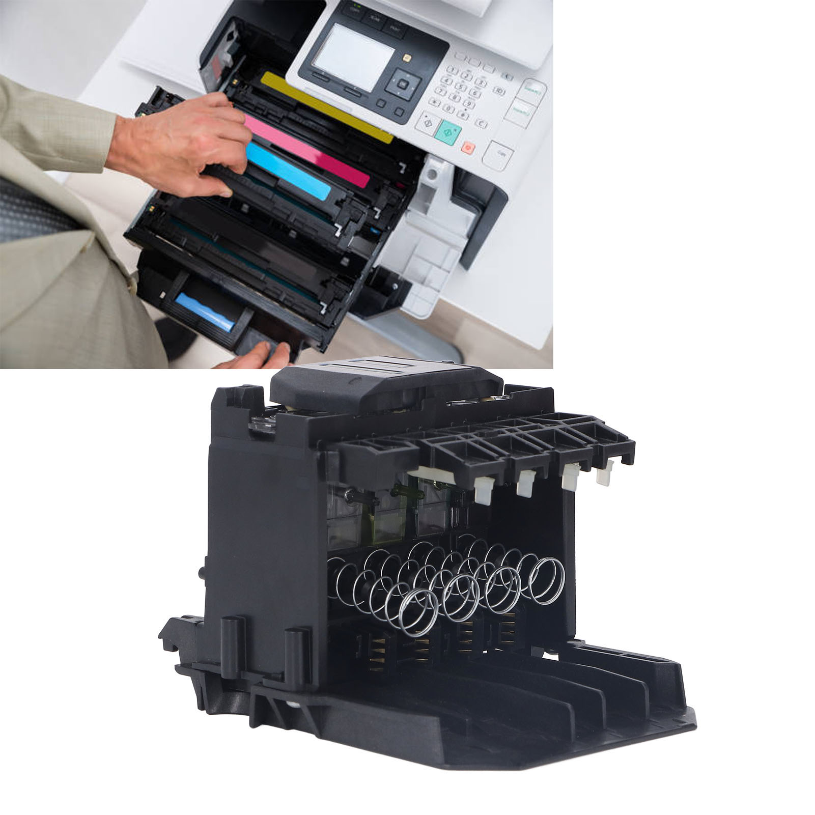 Print Head, Practical Printer Print Head Replacement Fluent Printing for 933 for 7612. 