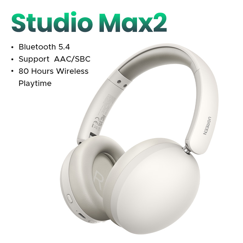 UGREEN Hi-Res Hitune Studio Max2 ANC Wireless Bluetooth 5.4 Earphones Over The Ear Noise Cancelling Headphone. 