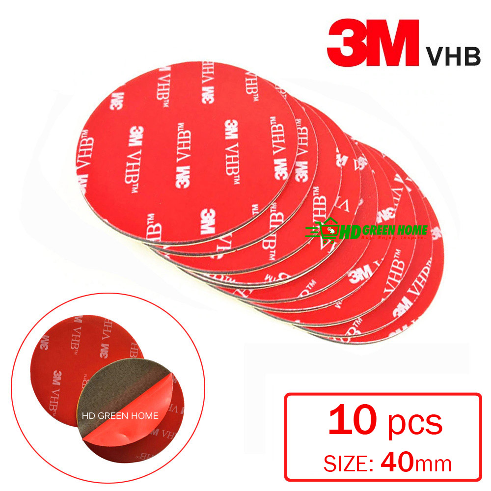 10 pcs x 40mm Round Acrylic VHB Foam Tape Double Sided Adhesive Heavy Duty Mounting Tapes Sticky Pads