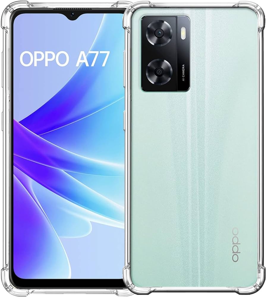 moex Funda para Oppo A77 5G, funda de silicona con protector de
