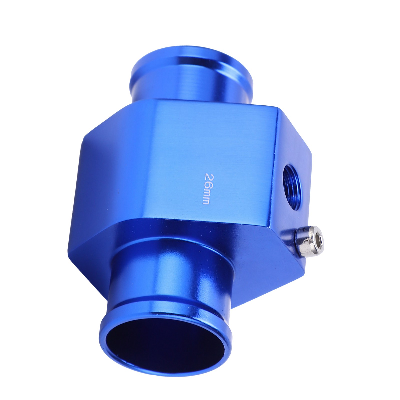 Water Temp Temperature Joint Pipe Sensor Gauge Radiator Hose Adapter 26mm Blue. 