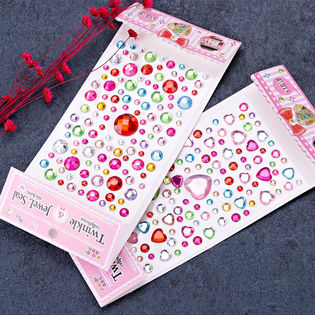 Multicolor Rhinestone Stickers DIY Self Adhesive Colorful Gem Embellishment Stickers. 