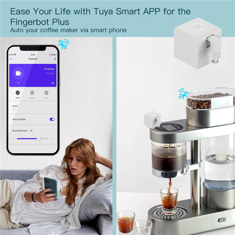 Tuya Smart Home Bluetooth Finger Robot Remote Control Fingerbot Switch Button Pusher for Smart Life App Voice Control. 