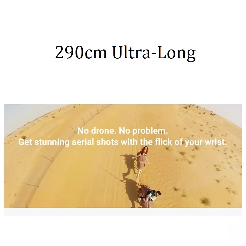 290cm 3m Carbon Fiber Invisible Extended Edition Selfie Stick For Insta360 X4 X3 ONE RS Accessories For GoPro Insta 360. 