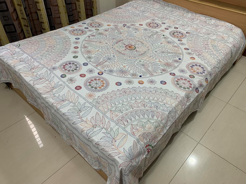 Hand Made Cotton Nakshi Katha - Multi Color