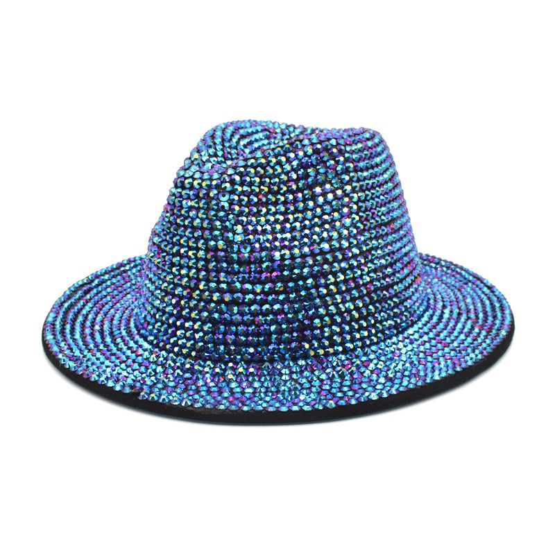 Winter Women Bling Rhinestone Fedora 