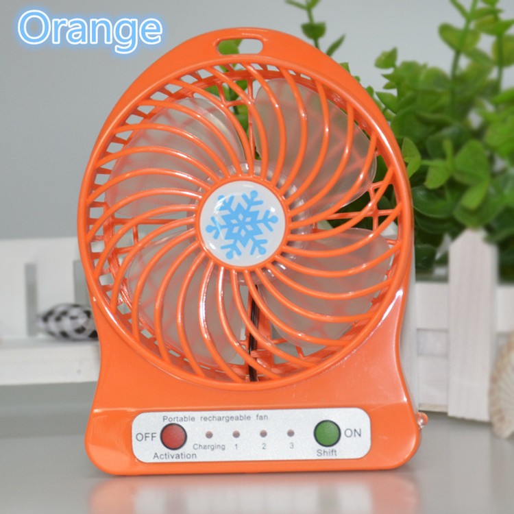 2018 LED Mini USB Portable rechargeable fan 18650 li ion Rechargeable Battery Outdoor Camping office USB Cooler fans