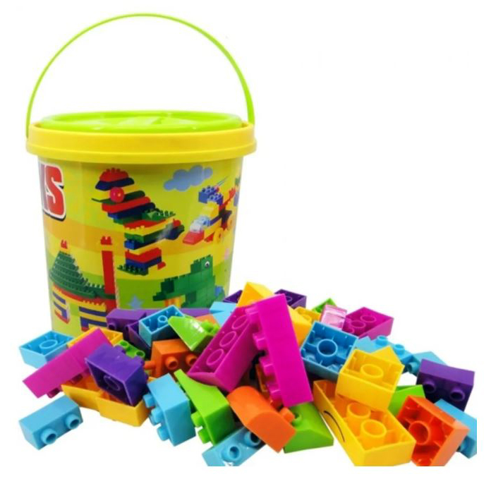 206 Pcs Building Blocks Puzzle Blocks for Kids Bucket to Store the item. 