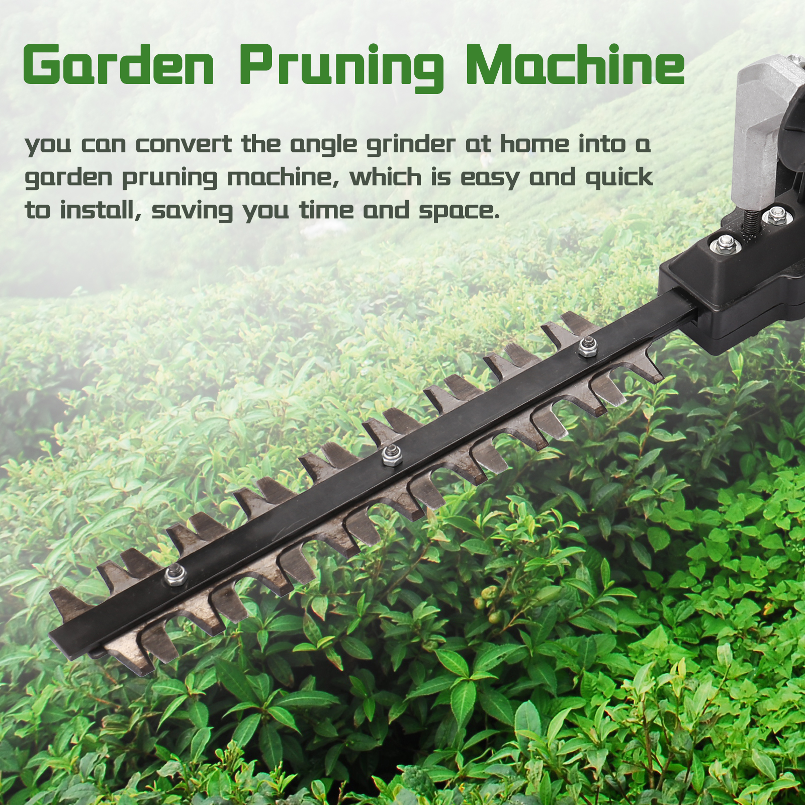 Angle Grinder Refit Garden Pruning Machine Tool Hedge Trimmer Pruning Tools Garden Household Outdoor Modified Tool Accessory Compatible with 110 115 Type Angle Grinder. 