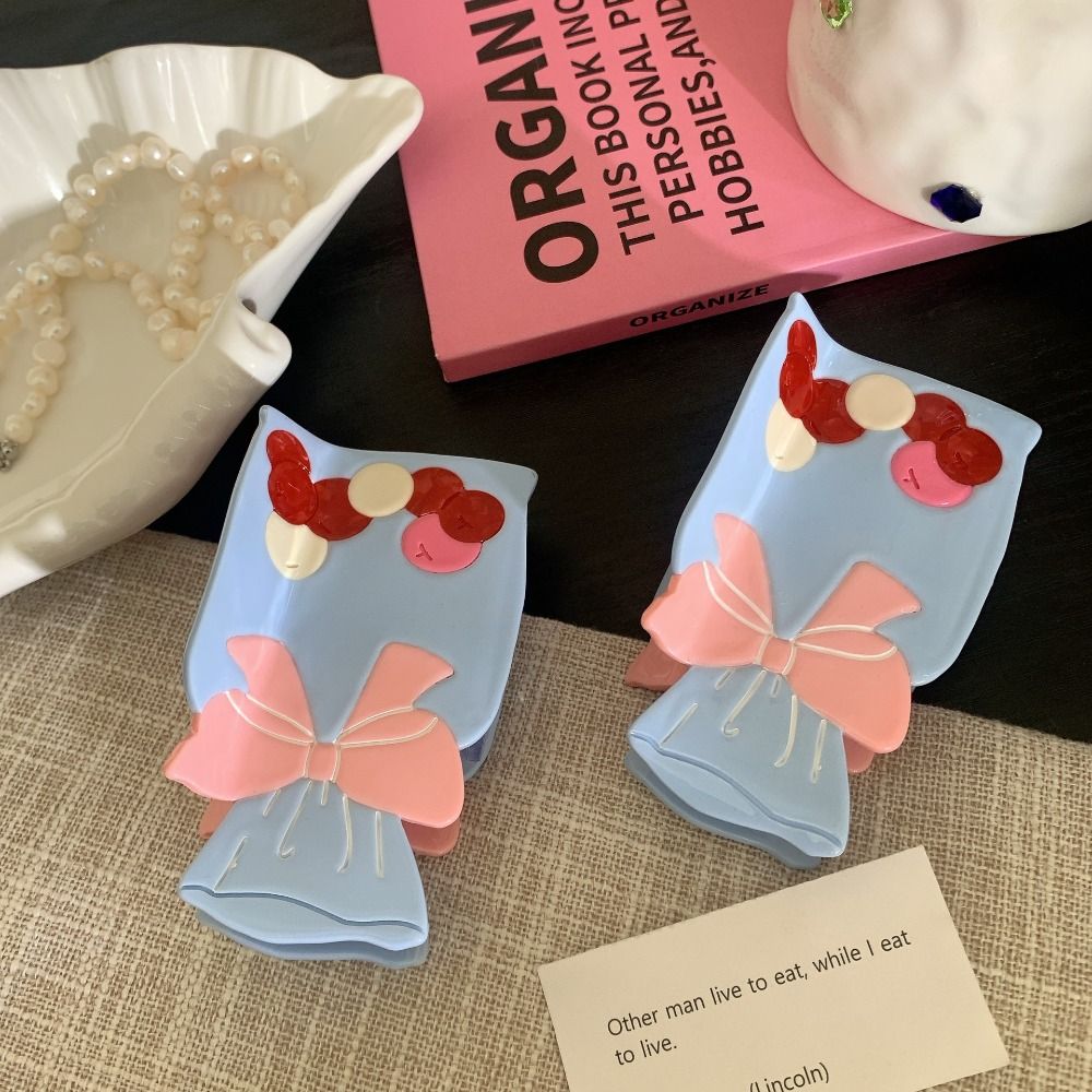 Cute Small Goldfish Acetate Hair Claw Transparent Cartoon Bow Hair Clip Grab Clip Flower Big Hair Claw Girl. 