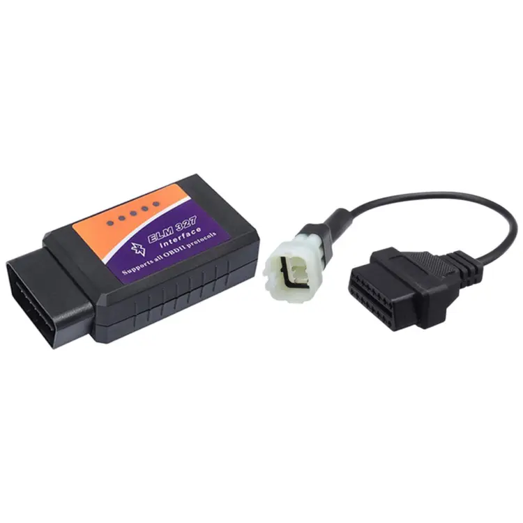 Mini Obd2 Bluetooth Scanner with 6 Pin to OBD 16 Pin Adapter