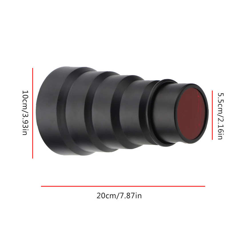 Lamplet Conical Snoot Flashlight Kit With Cellular Net 5 Pcs Color Filters For Photography Lights Below 250W. 