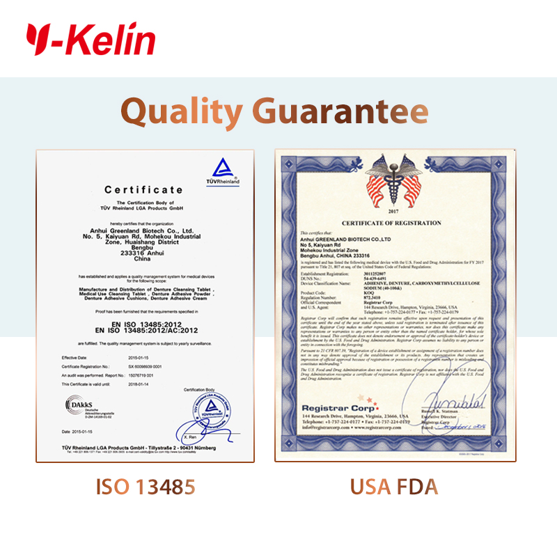 Y-Kelin Denture Adhesive Cream 40g Strong Hold Glue For Cull Partial False Teeth Bonding Prosthesis Fixing BruberryBeE. 