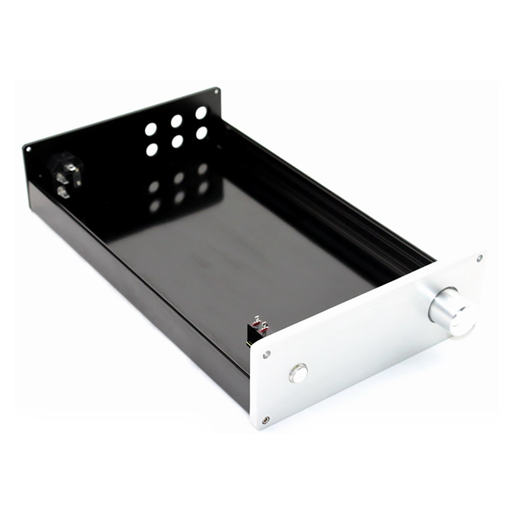 Amplifier Housing,LM3886 All Aluminum Amplifier Chassis DIY Audio Amplifier Housing with Power Outlet. 