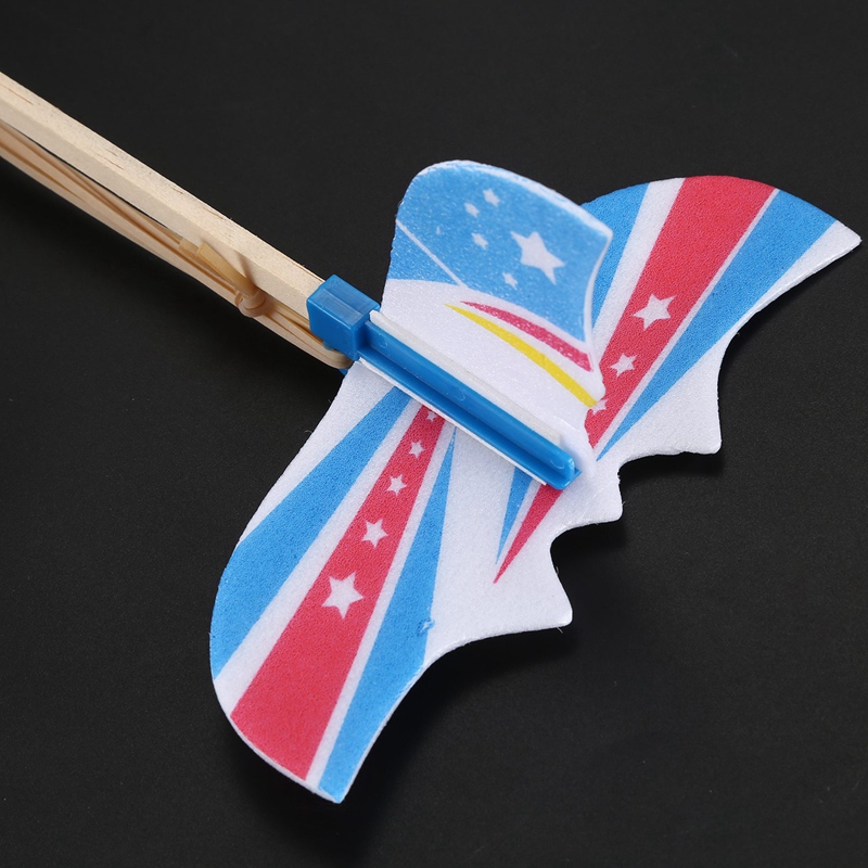 2X Elastic Rubber Band Powered DIY Foam Plane Model Kit Aircraft Educational Toy. 