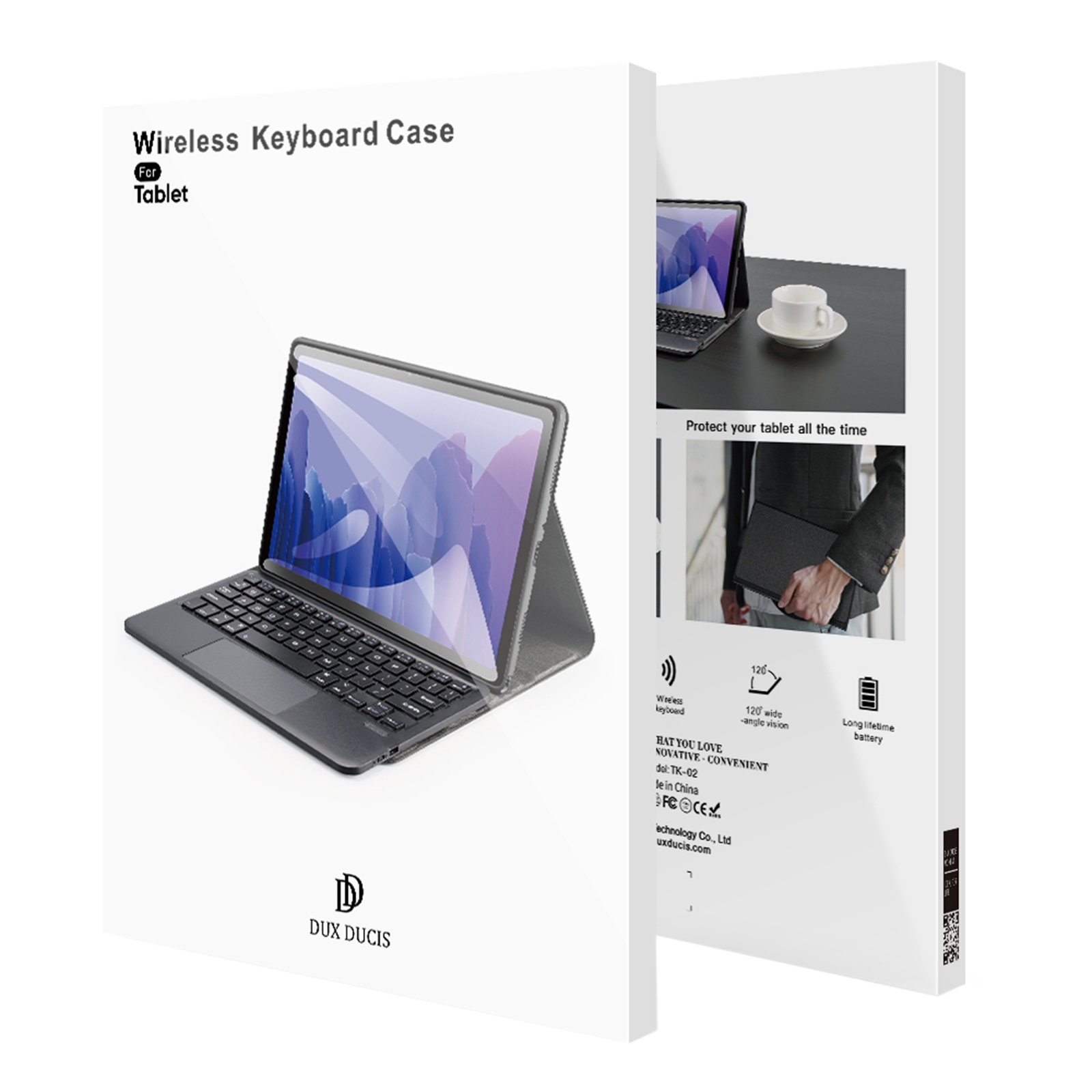 (Just a Keyboard)For Samsung Galaxy Tab S6 Lite DUX DUCIS Detachable Bluetooth Keyboard Ultrathin Horizontal Flip Leather Case with Touchpad & Sleep Function & Holder. 