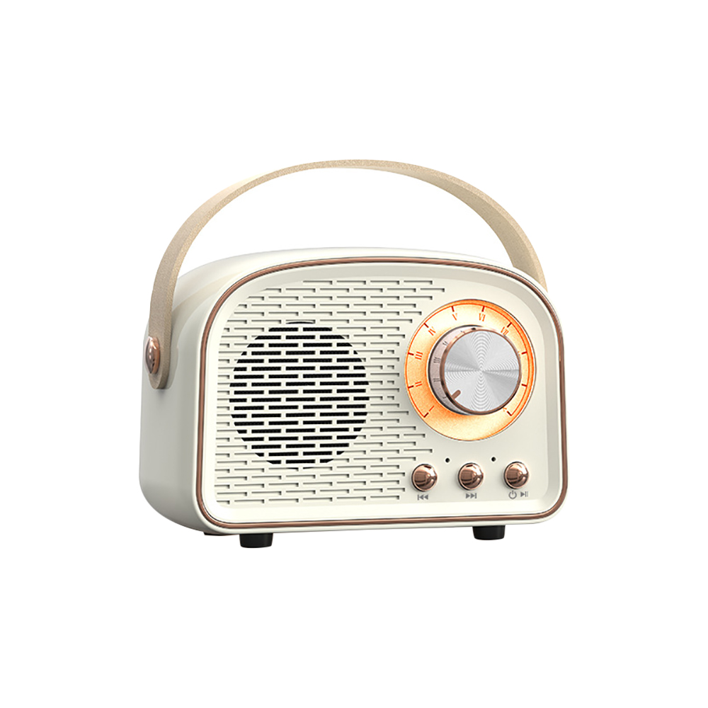 Mini Retro Bluetooth Speaker Cute Speaker with FM Radio Portable Wireless Speaker with TWS Music Player Hifi Stereo TF USB. 