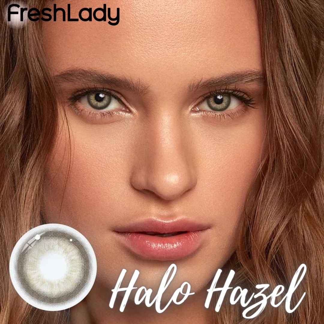New Freshlady Halo Hazel Color Contact Lens With Regular Kit Box For Men & Women/Unisex.New Fashion Eye Exclusive. Freshlady Angelic Glow Series. #halo.hazel