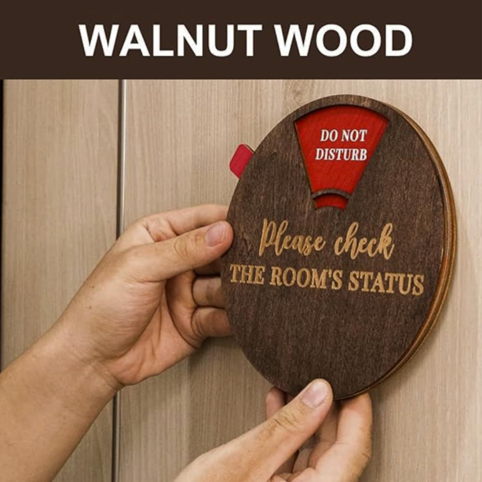 Come in Welcome Door Sign Wooden Office Door Sign Rotatable 6 Status Do Not Disturb Back Soon Come in Welcome Meeting Room Plaque Solid Wood Door Sign. 