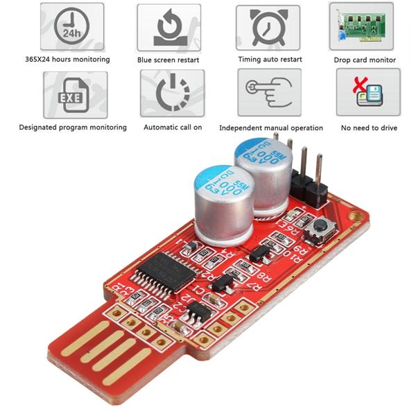 Popular Gold-plated WatchDog PC USB Mining Unattended Operation Crash Automatic Recover. 