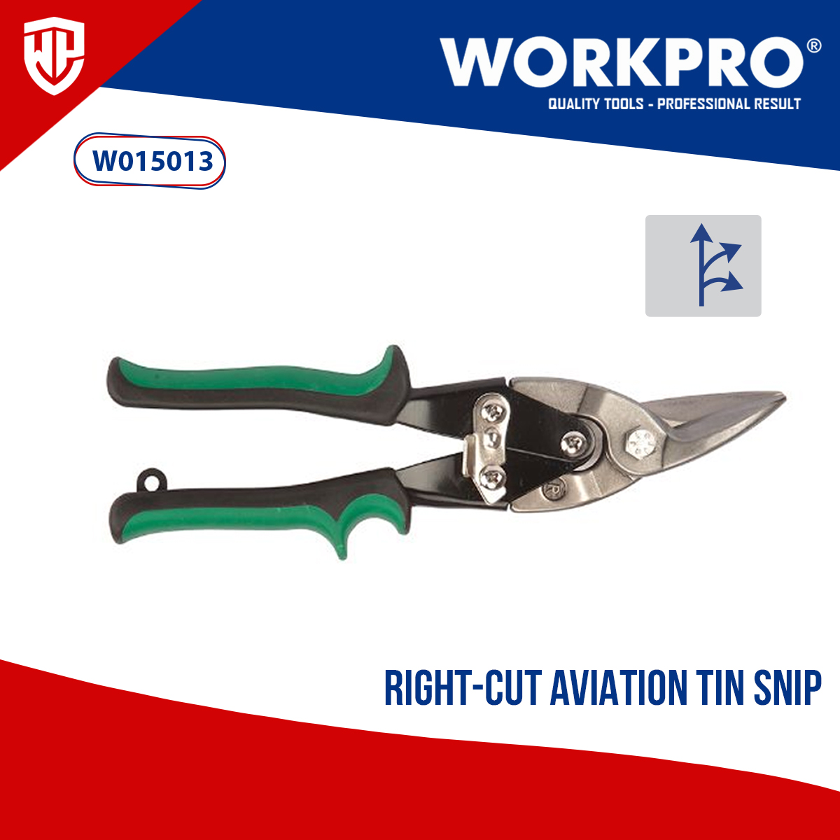 Workpro Tin Snip Aviation Tin Snip Straight/Right/Left 10". 