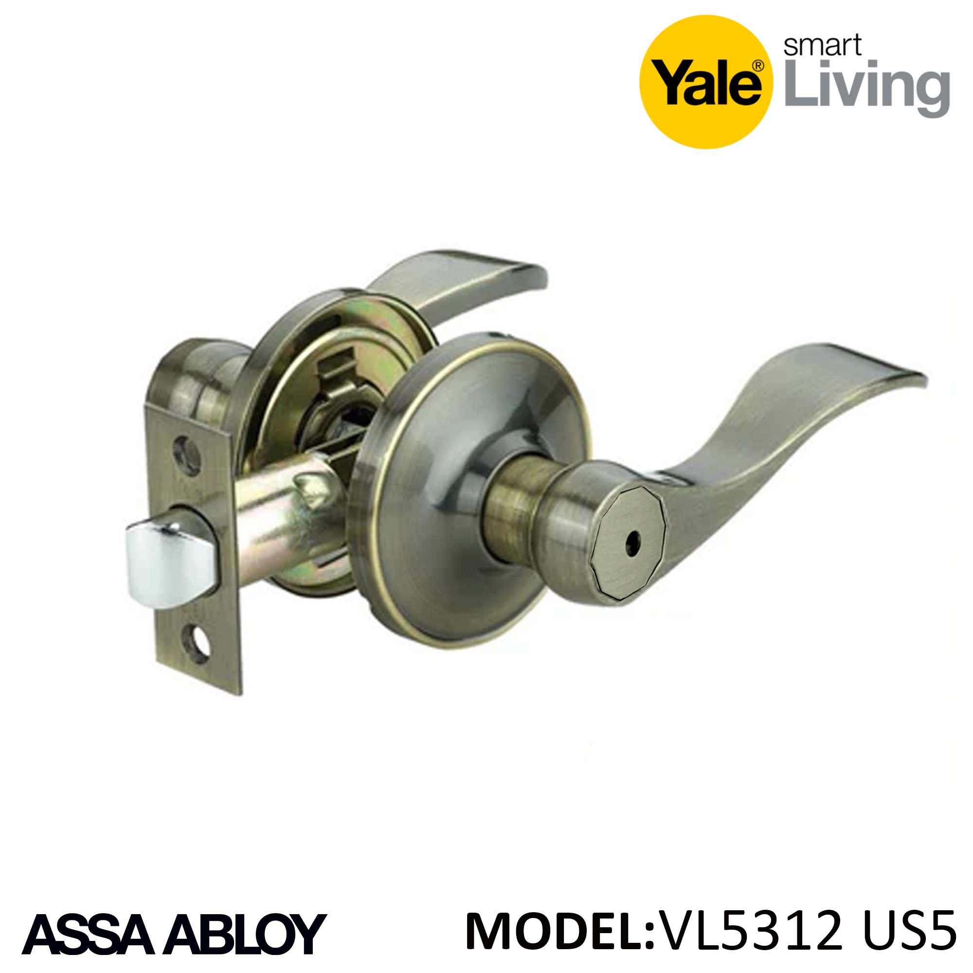 Yale Key in Lever Set VL5312 US5 Without Key Security Door Lock