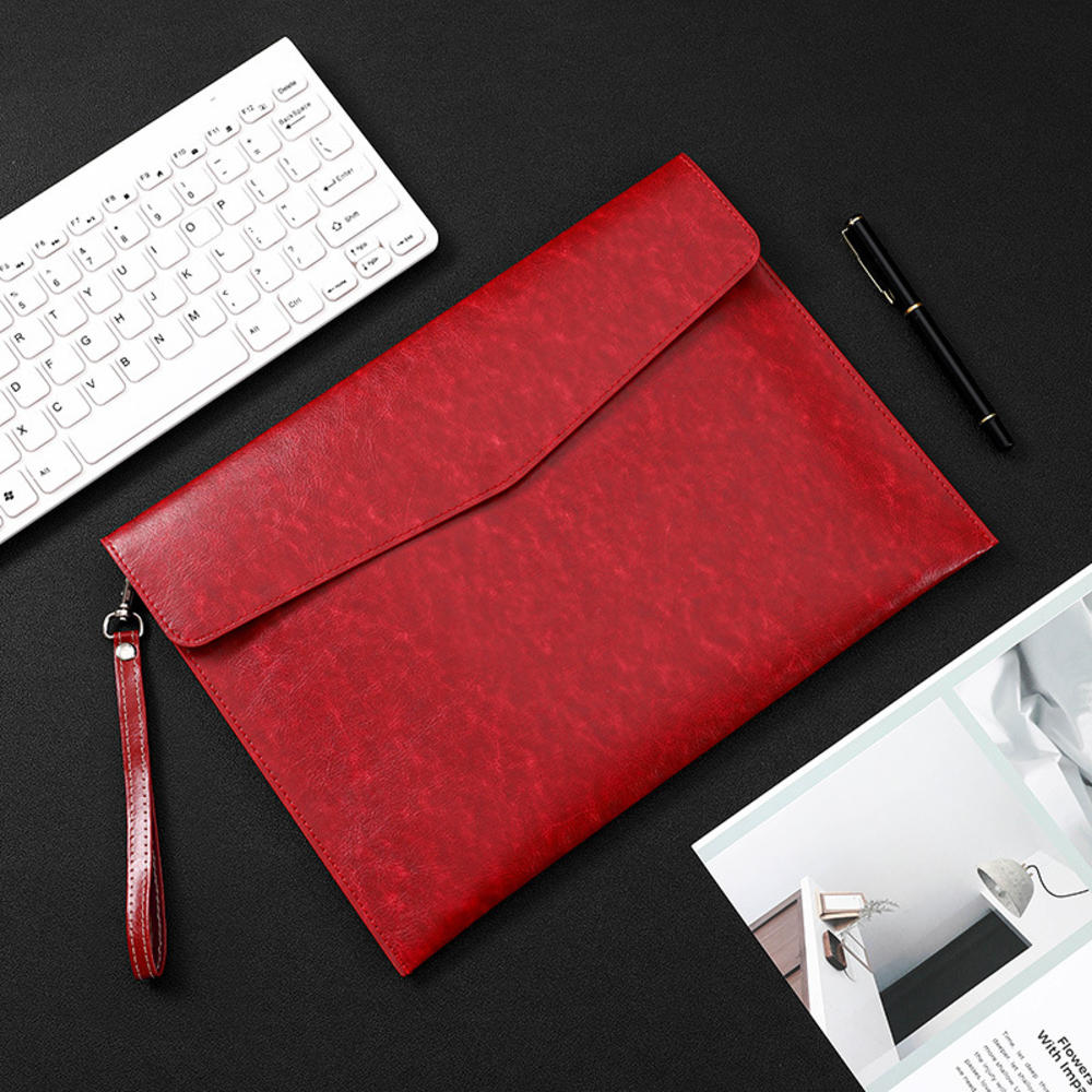 Information Bag Office File Bag PVC File Bag Portfolio Business Document Bag File Holder Leather Document Bag. 