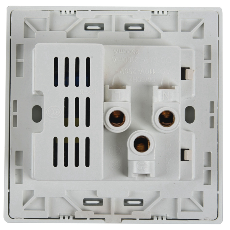 6X 2.1A Dual USB Wall Charger Socket Adapter Universial Power Outlet Panel wite Switch. 