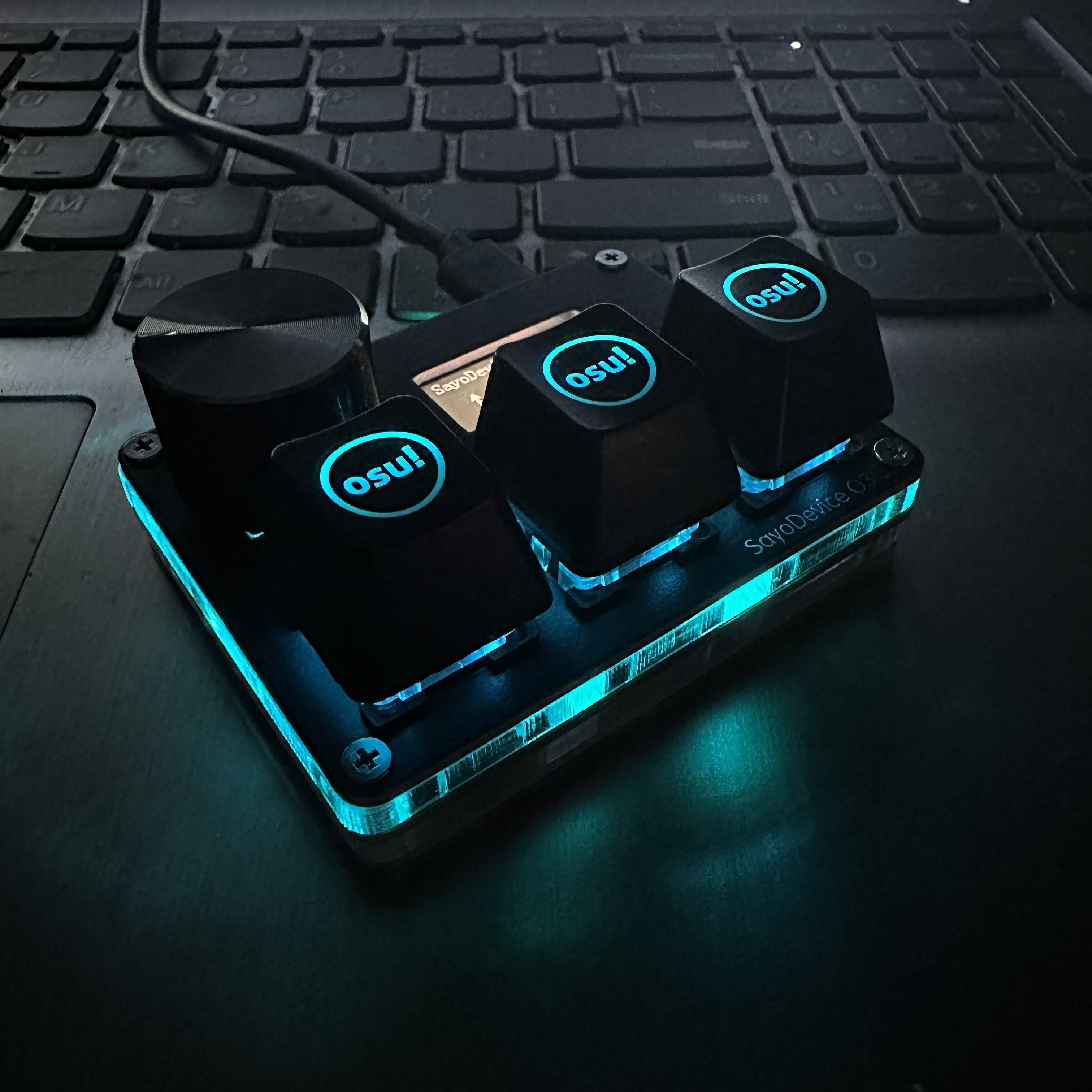 4+4 O3C+++ SayoDevice OSU O3C Rapid Trigger Hall Switches Magnetic Pink Switches Keyboard With Knob Screen Copy Paste Shotcut Vnce Lncei. 
