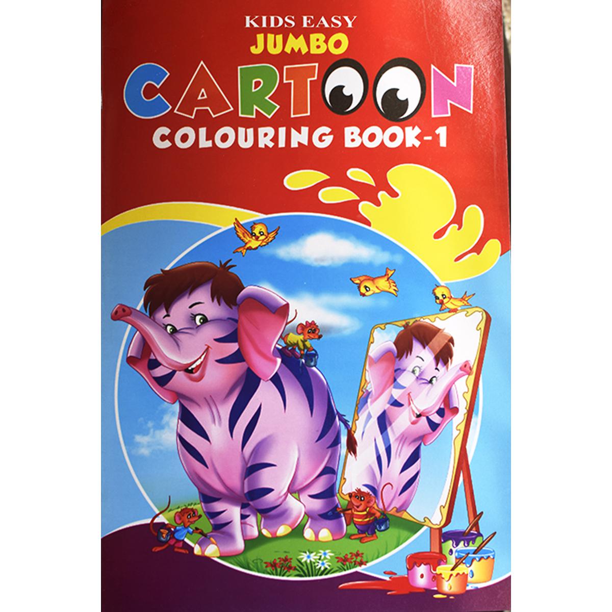 Kids Easy: Jumbo Cartoon Colouring Book - 1