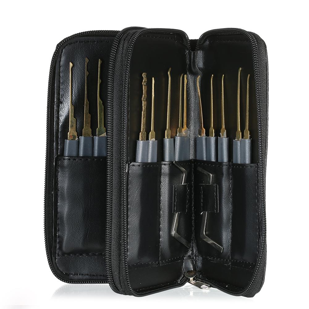 24pcs Lock Unlocking Picking Set Kit Tool with Two Transparent Practice Training Padlock Lock for Locksmith Beginners and Professional. 
