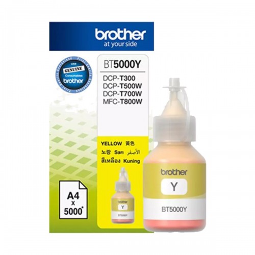 Brother BT-5000y Refill Ink upto 7500 Pages Print Capacity for DCP-T310, DCPT510W, DCPT710W, MFCT810W, MFCT910DW, MFC-T4500DW, HL-T4000DW, DCP-T220, DCP-T420W, DCP-T720DW, DCP-T820DW, MFC-T920DW, DCP-T520W