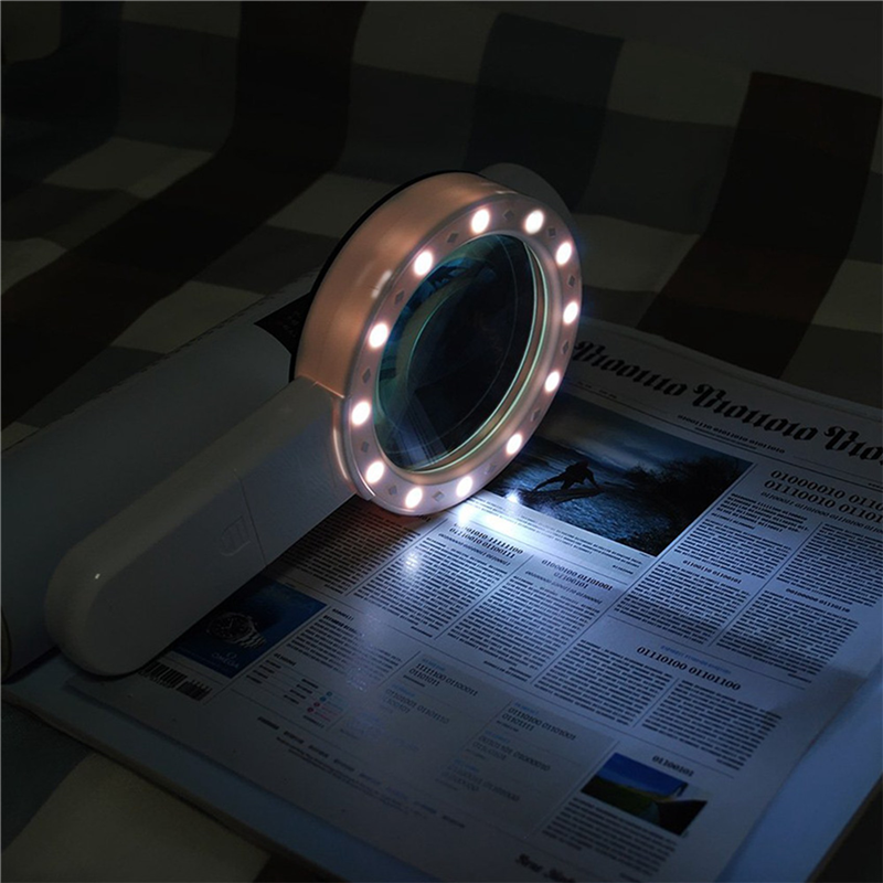 2pcs Magnifying Glass 20X, Magnifier with Light, LED Illuminated Handheld, Premium High Power Magnifying Glass