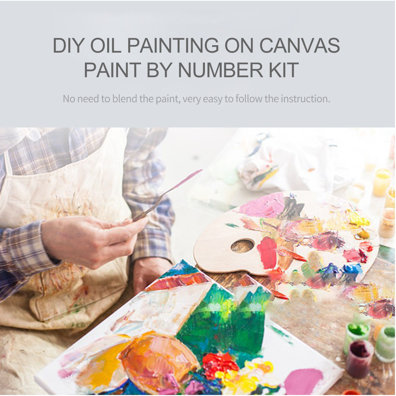 Diy Oil Painting On Canvas Paint By Number Kit Cute Pattern Craft Hand Painted Home Wall Decor For S Kids Beginner Gift 16 X 20 Inch Frameless Online At Best In