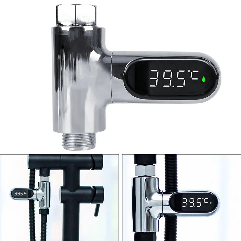 Hot Tub Water Temperature Monitor Electricity Home LED Display Shower Faucets Water Thermometer Bathing Temperature Meter. 
