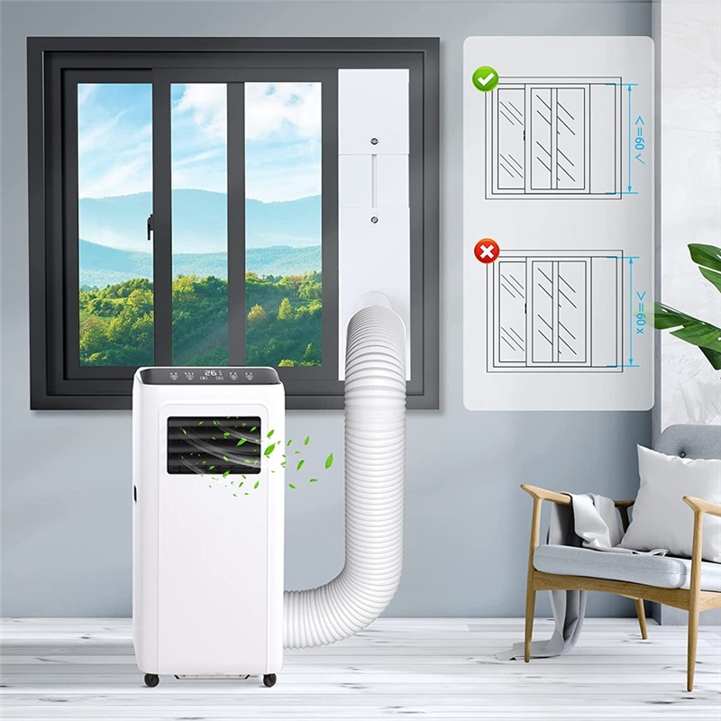 Portable Air Conditioner Window Vent Kit with Exhaust Hose Seamless. 
