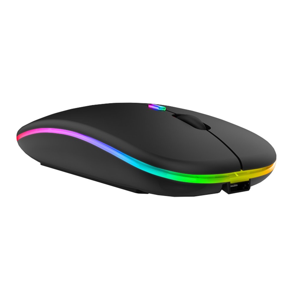 Bluetooth Wireless With USB Rechargeable RGB Mouse BT5.2 For Laptop Computer PC Macbook Gaming Mouse 2.4GHz 1600DPI. 