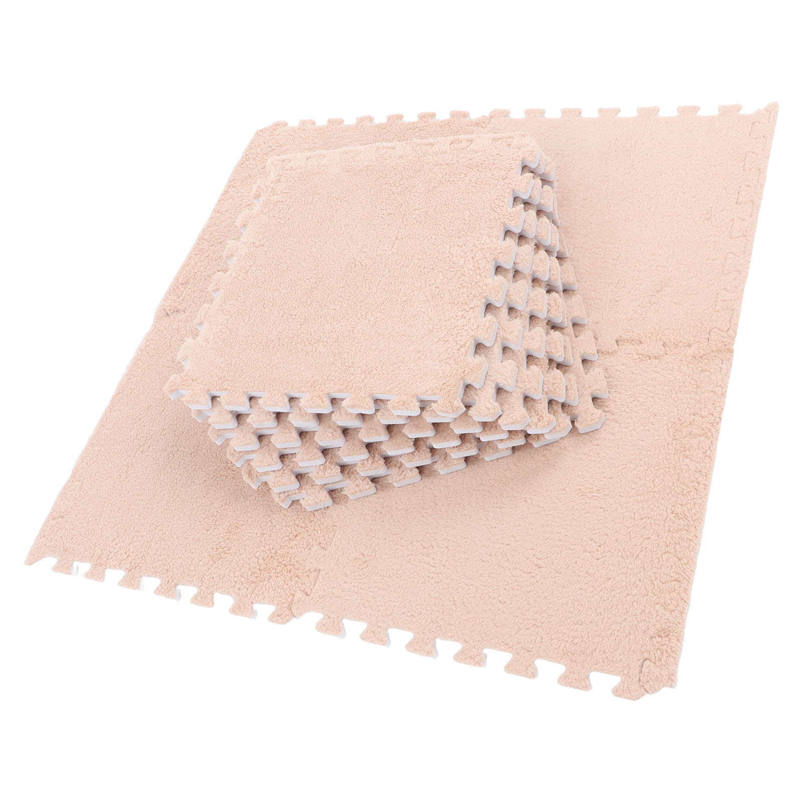 Foam mat 10pcs Plush Foam Floor Mat Soft Thick Split Joint Interlocking Plush Foam Rug for Room Floor toys for children q. 