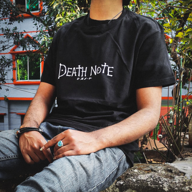 Anime DEATH NOTE T-Shirt ANIME MANGA Black T Shirt Cotton MEN FASHION T-SHIRT ANIME LOVER FAN TSHIRT. 
