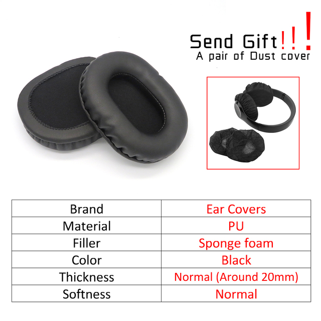 Ear Pads For August Ep650 Headphone Earpads Replacement Headset Ear Pad Pu Sponge Foam. 