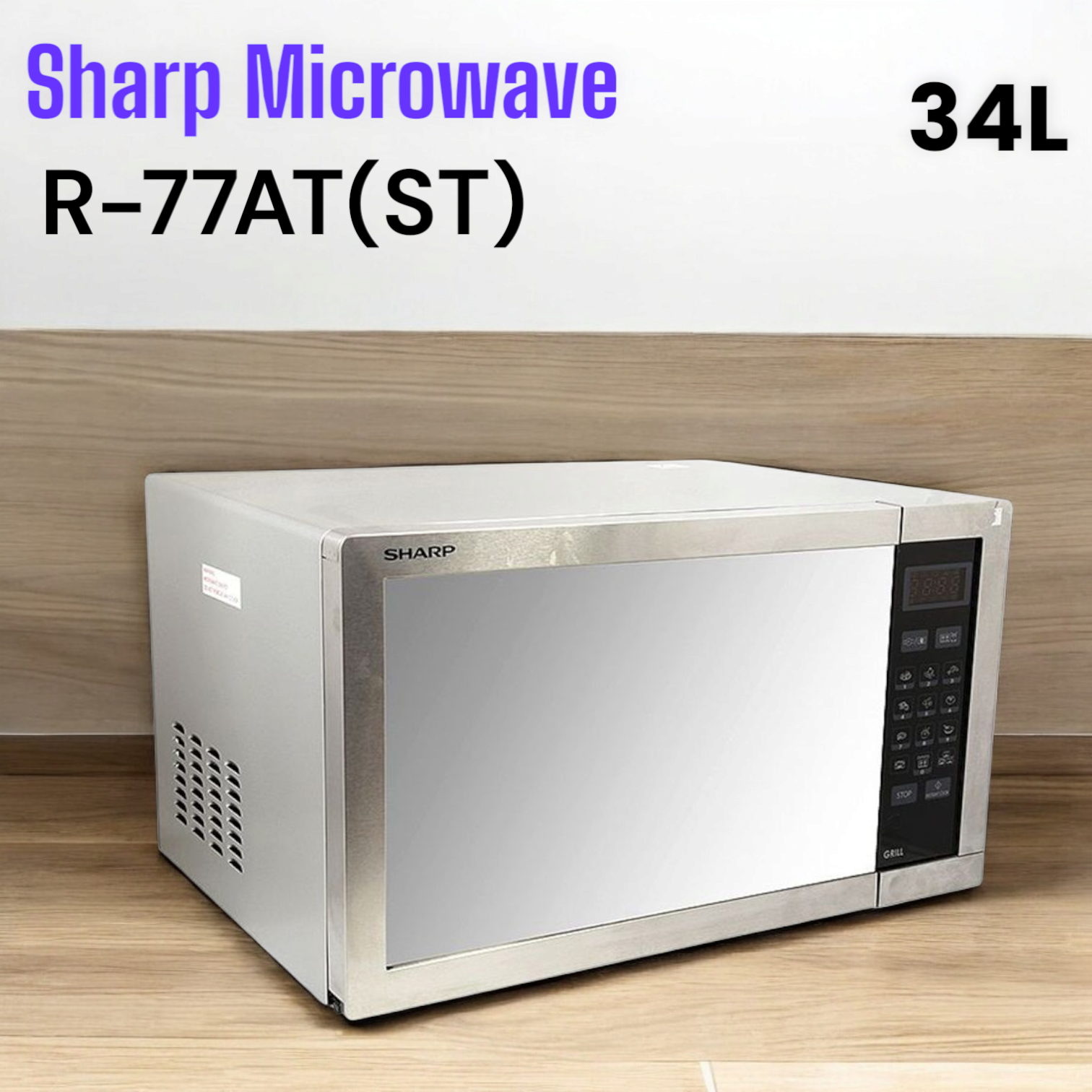Sharp Microwave Oven with Grill Function, R-77AT(ST)- Silver