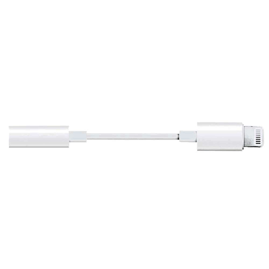 Lightning to 3.5 mm Headphone Jack Adapter for iPhone  withe microphone suported - White. 