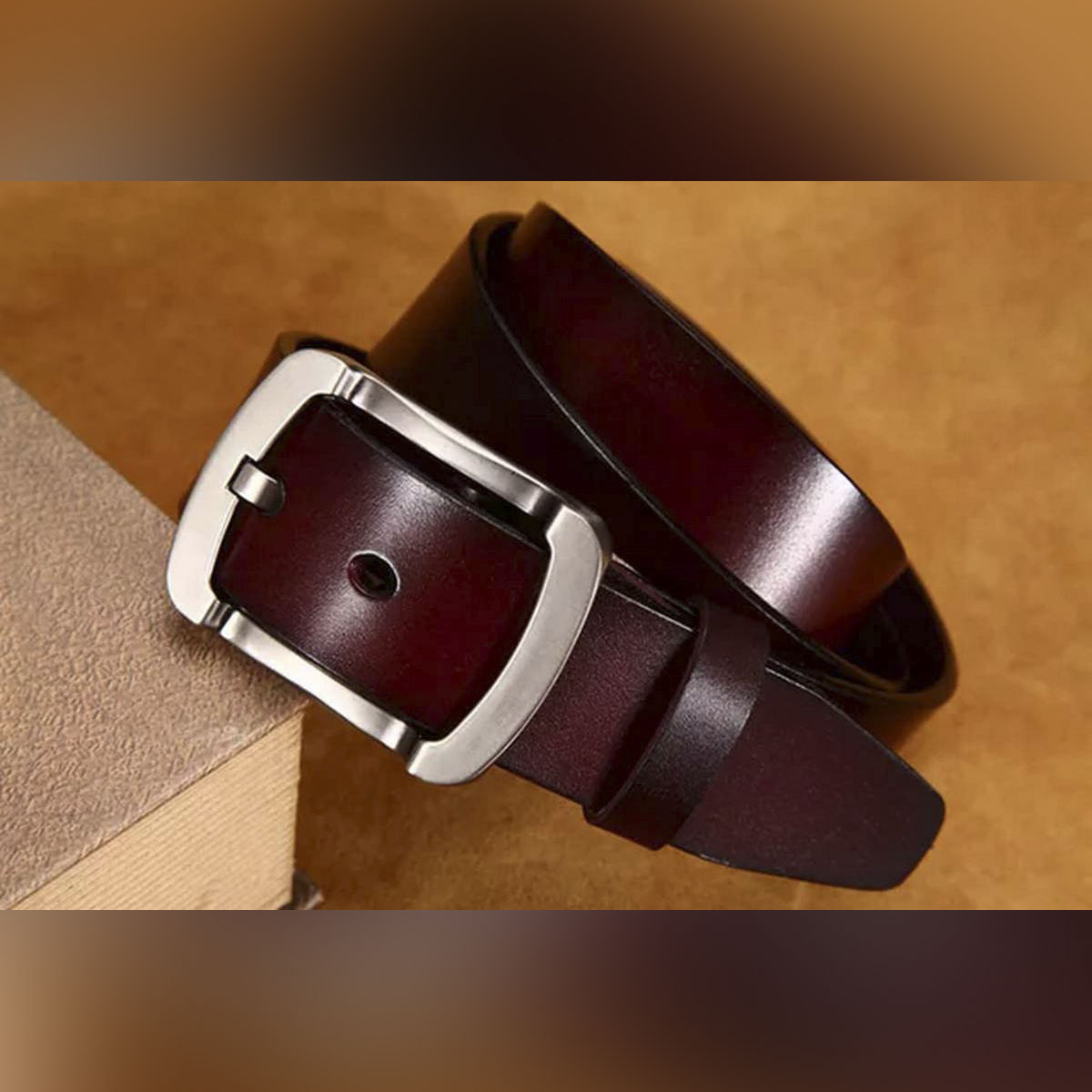 Premium Quality Artificial Leather new collection brown Belt For Men 2024's Black Belt Leather Male Strap Pin Buckle Casual Clothes Gift Solid Adult_Brown