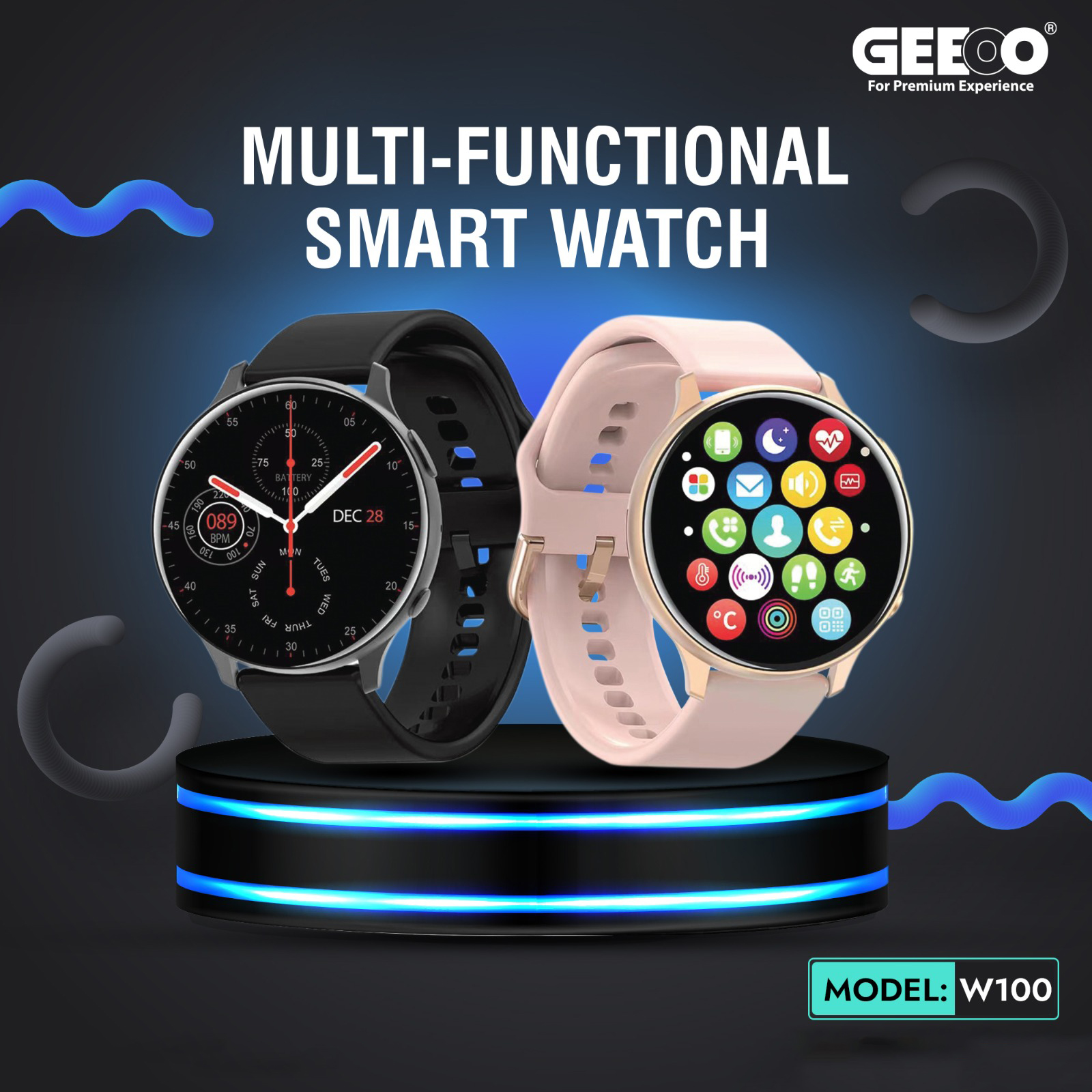 GEEOO Smart Watch W100