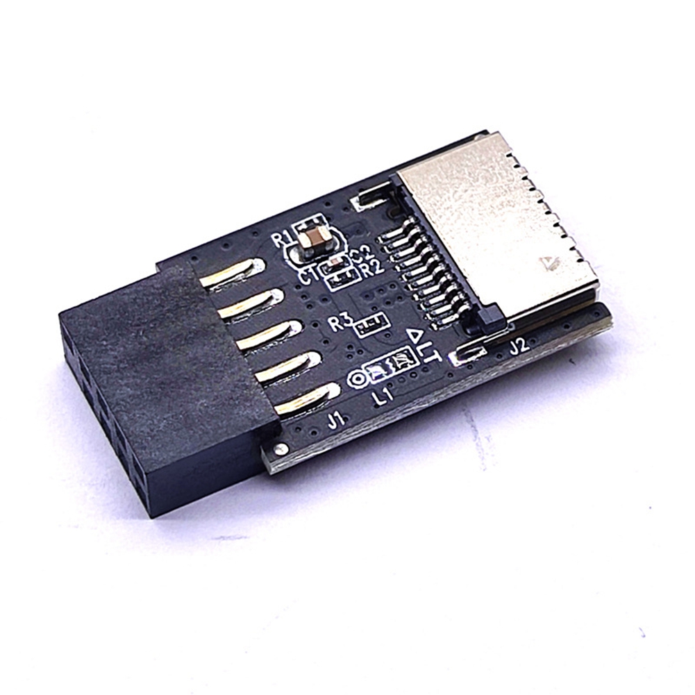 Motherboard USB2.0 9Pin to TYPE-C A-KEY Front Connector Converter USB3.2 TYPE-E Interface Header Adapter Extender Card. 