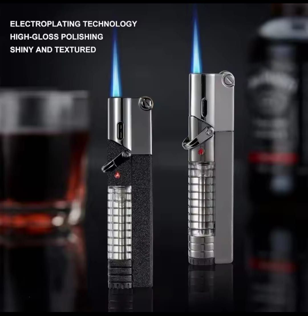 Aomai Butane Fuel Lighter Torch Jet Lighter with Visible Gas, Lockable Flame, Windproof Lighters, Unique Gifts for Men, Women.. 
