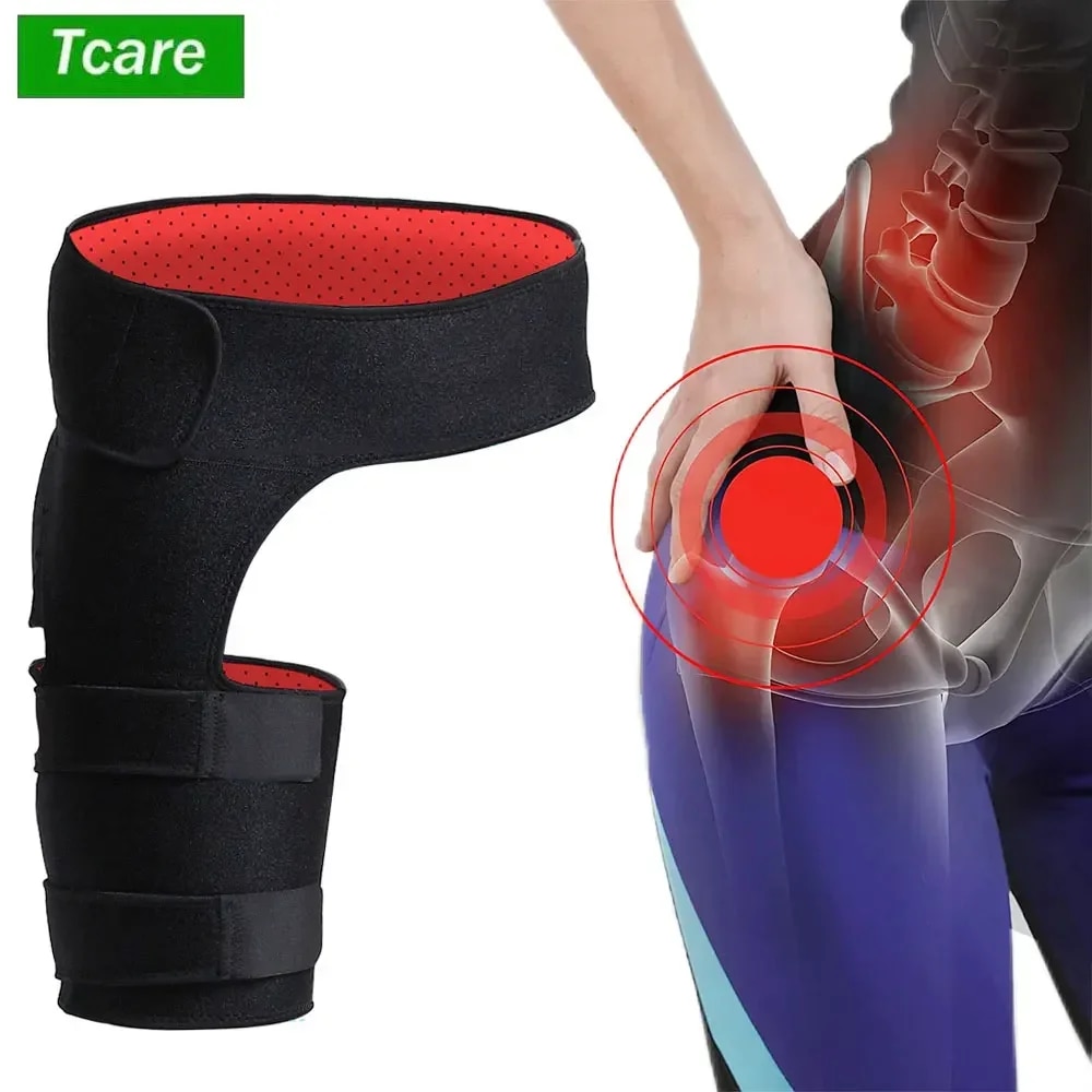 Hip Brace Thigh Compression Sleeve, Hamstring Groin Compression Support Wrap for Hip Pain Relief, Sciatica,Quad Muscle Strains