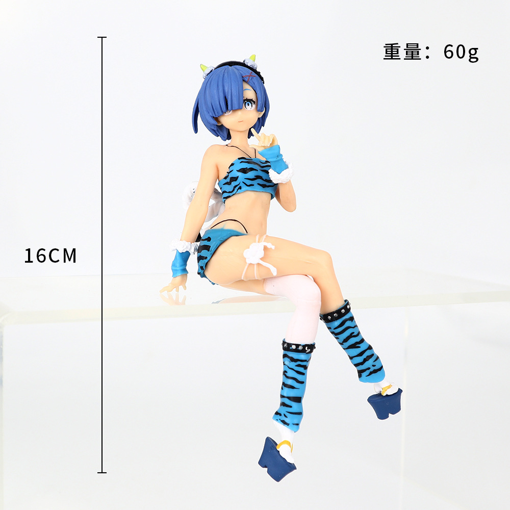 Cross-border new leopard Rem figure ornament two-dimensional beautiful girl A different world anime from scratch. 