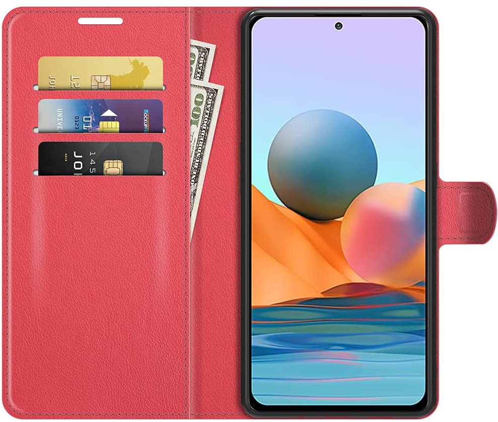 Redmi Note 10 Pro case,Note 10 Pro Max, with Card Holder PU Leather [TPU Shell][Kickstand][Card Slots] Magnetic Folio Cover for Xiaomi Redmi Note 10 Pro/Note 10 Pro Max Phone Case. 