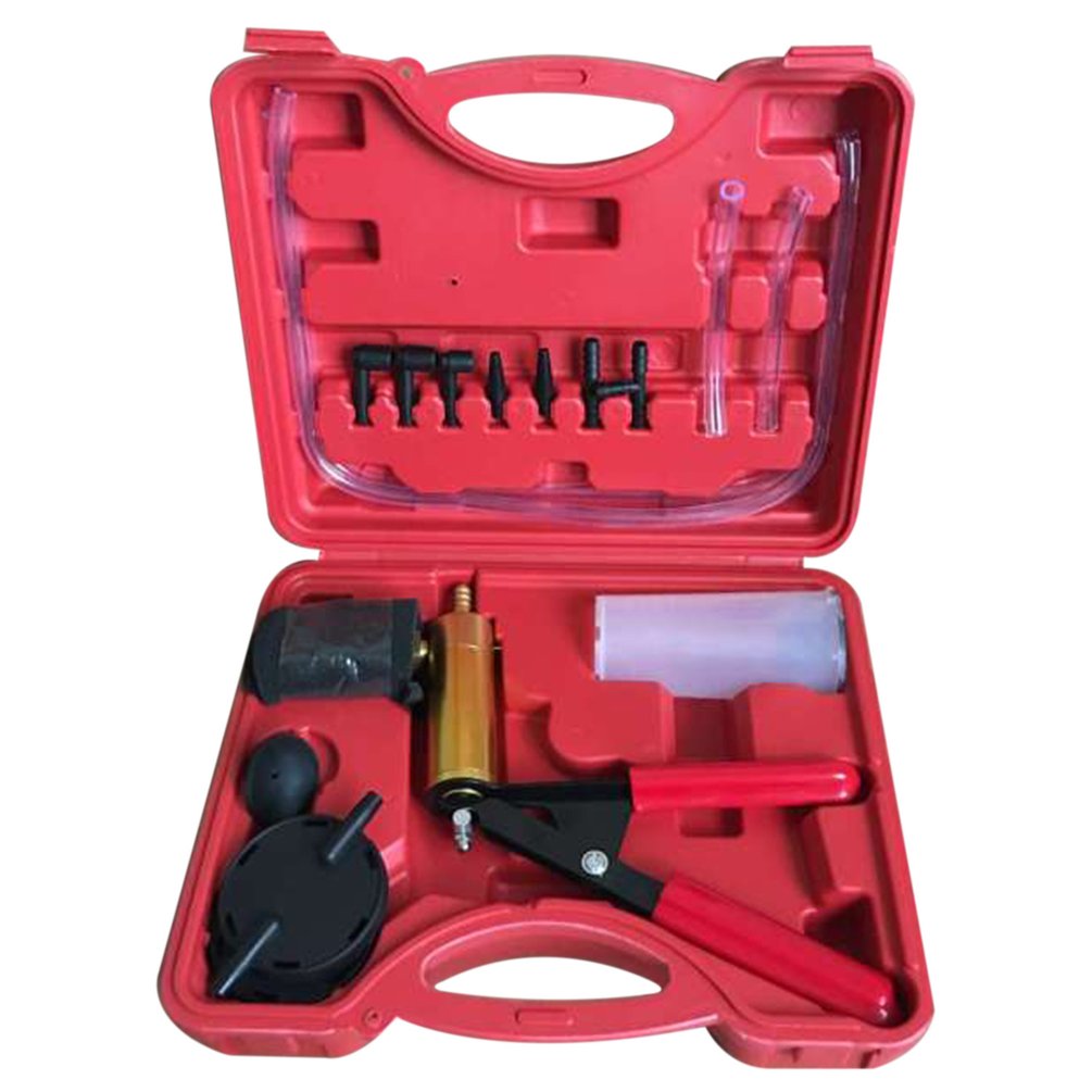 MA Hand Held Vacuum Pump Tester Set And Brake Bleeder Kit Car Motorbike Pump. 